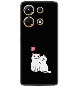 Infınix Note 30 Kılıf Silikon Desen Özel Seri Love Cats 1690