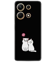 Infınix Note 30 Kılıf Silikon Desen Özel Seri Love Cats 1690
