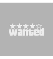 Wanted Sticker siyah 21x10 CM (Beyaz)
