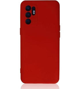Reno 6 Kılıf Nano içi Kadife Silikon - Kırmızı
