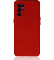 Reno 6 Kılıf Nano içi Kadife Silikon - Kırmızı