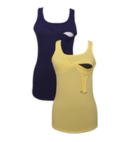 LuvmaBelly MYRA1504_1509 Emzirme atlet seti (Sarı-Lacivert)