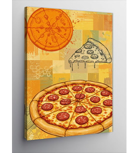 Kanvas Tablo Pizza Sanatı Ve Geometri
