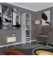Kenzlife kitaplık belverede byz 180*39*39 raflı arkalıksız klasörlük mutfak dolabı
