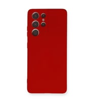Samsung Galaxy S21 Ultra Kılıf Nano İçi Kadife Silikon - Kırmızı