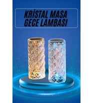 Yeni Nesil Modern Kristal Masa ve Gece Lambası Dokunmatik Renk Değiştirebilen