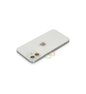 Apple İphone 12 Mini Renkli Kamera Lens Koruma Cam - Turuncu-yeşil