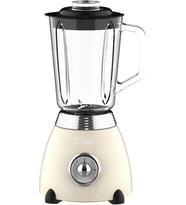 Retro stand blender, 1,5 l cam hazneli, parçalayıcı, Smoothie makinesi, mikser, paslanmaz çelik bıçak, 2 hız ve nabız fonksiyonu, paslanmaz çelik gövde, güçlü mikser, vintage tasarım