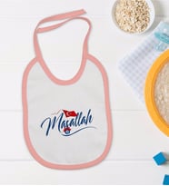 BK Kids Maşallah Tasarımlı Pembe Bebek Mama Önlüğü-3