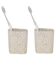 2 ADET DİŞ FIRÇALIK DENİZ TAŞI EL YAPIMI 400 GR 10X5X9CM BANYO SETİ