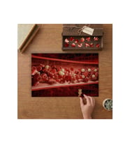 Kırmızı Beyaz Kan Hücreleri Tasarımı 240 parça Ahşap Puzzle Ahşap Kutuda MP06627