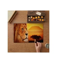 Aslan - Günbatımı Tasarımı 240 parça Ahşap Puzzle Ahşap Kutuda MP03352