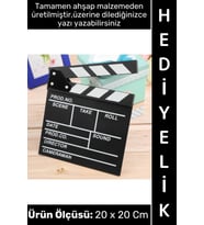 #Sinema Dekoratif Çalışma Odası Ev Ofis Hediyelik Süs Eşya Nostaljik Retro Yazı Yazılabilir Ahşap Şı
