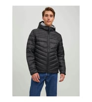 Jack & Jones Erkek Şişme Kapüşonlu Mont - 12211785 (Siyah)