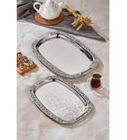 Cooker CKR3566 Çiçek Desenli Sunum Tepsisi 2'li