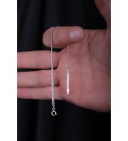 ENCİLİ SİLVER 925 Ayar Gümüş 2,5 Mm İtalyan Ezme Örgü Model Zincir Model Bileklik