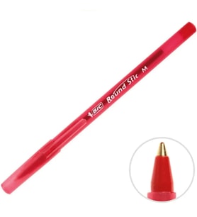 BİC ROUND STICK MEDIUM TÜKENMEZ KALEM KIRMIZI