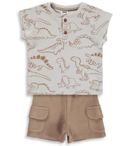 Civil Baby Kontür Dinozor Empirme 6-18 Ay Takım - Bej