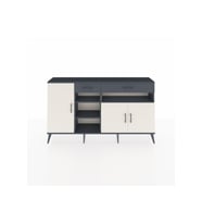 Arges Konsol 5 Raflı 2 Çekmeceli 3 Kapaklı 176x30x99 Antrasit-Aytaşı/Antrasit