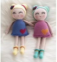Alya Kardeş Bebekler Amigurumi Organik Oyuncak