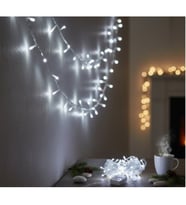 Damla Uçlu Beyaz Işık Şeffaf Kablo 10m 100 Led