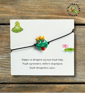 KirliPatiler Murano Cam Şirin Hayvanlar Serisi Bileklik (Kurbağa) (03)