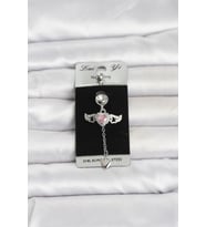 316L Cerrahi Çelik Kanatlı Kalp Model Göbek Piercing TJ-PR1402