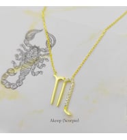 Gümüş Akrep Burç Kolye 925 Ayar (Karışık)