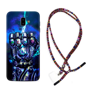 Samsung J6 Plus J7 Prime J7 Pro M20 Kılıf Boyun Asklı Rasta Silikon Thunder Play 1760