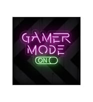 GAMER MODE ON Yazılı ve Şekilli Neon Tabela