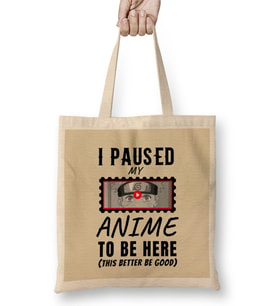 Sarcasm Funny Anime And Manga Otaku Lover Gift Bez Çanta Uzun Saplı