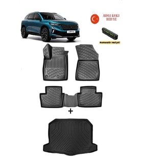 Renault Austral Mild Hybrid 2023 Sonrası Uyumlu 3D Havuzlu Paspas ve 3D ALT KADEME Bagaj Havuzu Seti ASMA KOKU VE NUMARATÖR HEDİYELİ