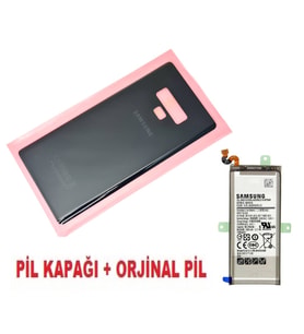 Tkgz Samsung Galaxy NOTE 9 Arka Pil Batarya Kapağı + PİL (CAM) SİYAH