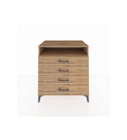 Kronos Şifonyer Tek Raflı 4 Çekmeceli 88x59x96 Çam-Çam