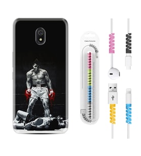 Xiaomi Redmi 8A 8 Pro 9C 9T 10C 11T Pro Kılıf Kablo Koruma Spiral Silikon Moon Baloon 1369