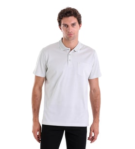 Hatemoğlu Kemik Regular Fit Düz %100 Pamuk Polo Yaka Tişört (Gri)