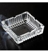 Porsima Klk-02 Kristal Cam Kare Küllük 12x12 Cm Şeffaf Lüks Küllük
