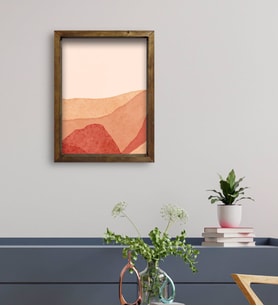 BK Gift Otel Odası Konseptli Doğal Masif Ahşap Çerçeveli Tablo 45x65cm-77