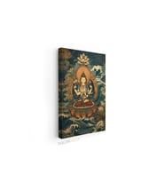 Dikey Kanvas Tablo Salon Duvar Tablosu Hindistan Buddha Yeni Ev Hediyesi Ofis Tablosu