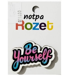 Notpa Rozet Ahşap Be Yourself - 3 adet