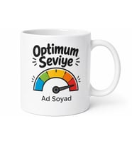 İsme Özel Optimum Seviye Yazılı Komik Kupa Bardak Esprili Hediye