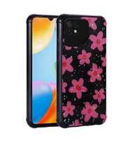 Xiaomi Poco C40 Kılıf Simli Desenli Zore Popy Kılıf Çiçek