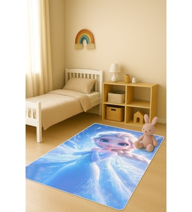 Modern Dijital Baskı Kaymaz Taban Çocuk ve Genç Odası Halısı H0974