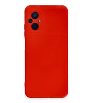 Poco M5 Kılıf Nano içi Kadife Silikon - Kırmızı