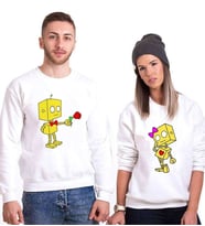 Tshirthane Romantik Robot Sevgili Kombinleri Sweatshirt Kombini (Tek Ürün Fiyatıdır.)