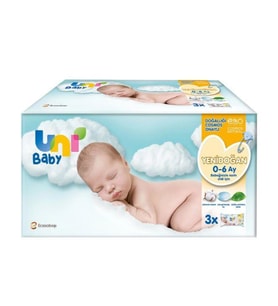 Uni Baby Yenidoğan Islak Mendil 3*40' lı