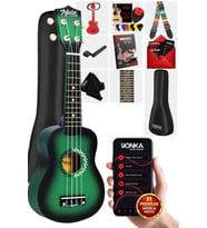 Midex UKX-600GR Sunburs Efektli Maun Concert Ukulele Full Set