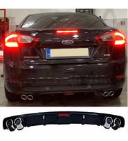 Ford Mondeo Mk4 Siyah Difüzör 4 Krom Egzoz Görünümlü Difizör Arka Ek Body Kit
