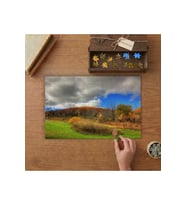 Bulutlu Orman Manzarası - Doğa Tasarımı 240 parça Ahşap Puzzle Ahşap Kutuda MP02116