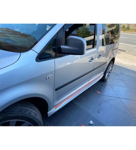 Vw Caddy Aero Yan Marşpiyel Seti Mat Siyah Plastik 2 Adet